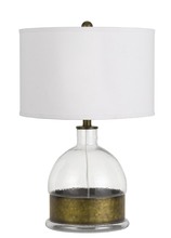 CAL Lighting BO-2809TB - 24.75&#34; Height Glass Table Lamp in Clear Finish