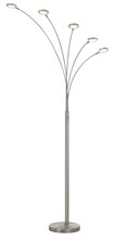 CAL Lighting BO-2873FL-5L-BS - 79&#34; Height Metal Floor Lamp in Brushed Steel Finish