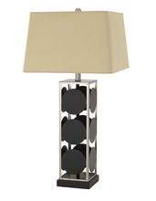 CAL Lighting BO-2897TB - 31.5&#34; Height Metal Table Lamp in Black Antique Silver Finish