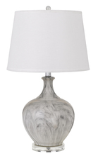 CAL Lighting BO-2934TB - 150W 3 Way Harlingen Ceramic Table Lamp With Taper Drum Linen Hardback Shade