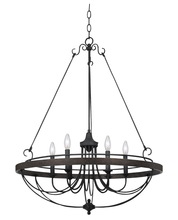 CAL Lighting FX-3518/6 - 60Wx6 Helena Iron 6 Lgt Chandelier