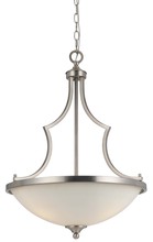 CAL Lighting FX-3531/1P - 26.50&#34; Inch Three Light Pendant Fixture in Brushed Steel