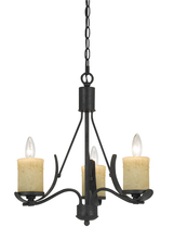 CAL Lighting FX-3561/3 - 18&#34; Inch Tall Metal Chandelier in Black Smith Finish