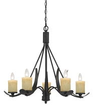 CAL Lighting FX-3561/5 - 25.5&#34; Inch Tall Metal Chandelier in Black Smith Finish