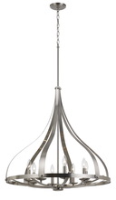 CAL Lighting FX-3589-8 - 73&#34; Inch Metal Chandelier in Brushed Steel Finish