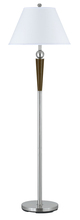 CAL Lighting LA-8005FL-1BS - 60&#34; Tall Metal Floor Lamp in Brushed Steel/Espresso Finish