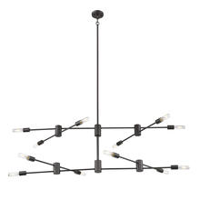 Eglo 203489A - 12x60W Multi Light Linear Pendant w/ Bronze Finish