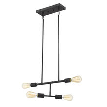 Eglo 203493A - 4x60W Multi Light Linear Pendant w/ Matte Black Finish