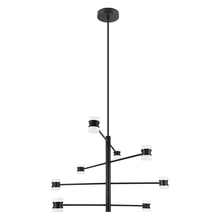 Eglo 204147A - Romendo 1 - Pendant Matte Black Finish Satin and Clear Acrylic -Integrated  LED 72W