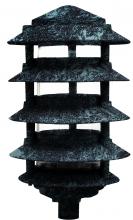 Dabmar D5565-VG - PAGODA FIX 5 TIER 6&#34;TOP 3&#34;BASE 6W FILAMENT LED 120V