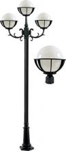 Dabmar GM2630-LED6-B - CAST ALUM 10&#34; GLOBE POST LIGHT FIX 3 X 6W LED 85-265V