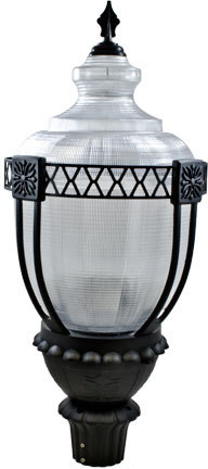 Dabmar GM660-LED75-B - CLEAR ACORN POST TOP FIX 75W LED 120V-277V