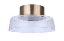 Craftmade 55182-SB-LED - Centric 13.75&#34; LED Flushmount in Satin Brass
