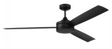 Craftmade INS62FB3 - 62&#34; Inspo Indoor/Outdoor (Wet) in Flat Black w/ Flat Black Blades