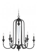 Craftmade 26726-MBS - Boulevard 6 Light Chandelier in Mocha Bronze/Silver Accents