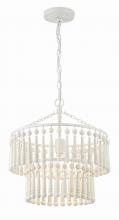 Crystorama TIA-7100-MT - Tiana 1 Light Matte White Pendant