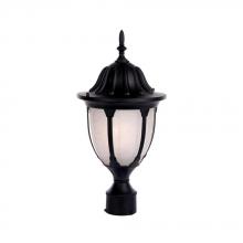 Acclaim Lighting 5067BK/FR - Suffolk Collection Post-Mount 1-Light Outdoor Matte Black Light Fixture