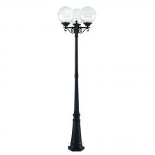 Acclaim Lighting 5269BK/CL - Havana Collection 3-Head Post Combination 3-Light Outdoor Matte Black Post Light