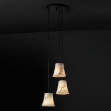 Justice Design Group FAL-8818-10-MBLK - Mini 3-Light Cluster Pendant