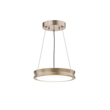 Justice Design Group FSN-4190-OPAL-BRSS - Bevel 8.5&#34; LED Pendant