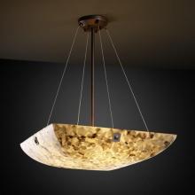 Justice Design Group ALR-9664-25-DBRZ-F4-LED6-6000 - 36&#34; LED Pendant Bowl w/ LARGE SQUARE W/ POINT FINIALS