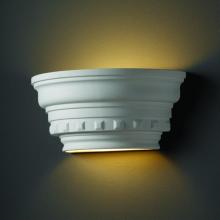 Justice Design Group CER-9805-BIS-LED1-1000 - Curved Dentil Molding w/ Glass Shelf LED Wall Sconce