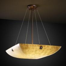 Justice Design Group CLD-9661-25-DBRZ-F4-LED3-3000 - 18&#34; LED Pendant Bowl w/ Large Square w/ Point Finials