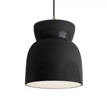 Justice Design Group CER-6515-BLK-ABRS-BKCD - Large Hourglass Pendant