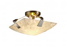 Justice Design Group CLD-9630-25-NCKL-LED2-2000 - 14&#34; LED Semi-Flush Bowl w/ Tapered Clips