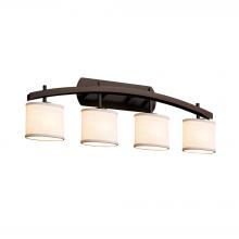 Justice Design Group FAB-8594-30-WHTE-DBRZ - Archway 4-Light Bath Bar