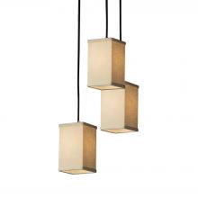 Justice Design Group FAB-8864-15-CREM-NCKL - 3-Light Cluster Small Pendant