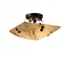 Justice Design Group FAL-9650-25-MBLK-F2-LED2-2000 - 14&#34; LED Semi-Flush Bowl w/ Finials