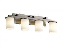 Justice Design Group FSN-8774-10-OPAL-NCKL-LED4-2800 - Dakota 4-Light Straight-Bar LED Bath Bar