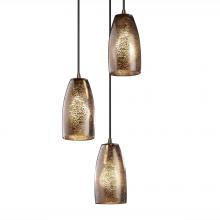 Justice Design Group FSN-8864-28-MROR-DBRZ - Small 3-Light Cluster Pendant