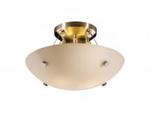 Justice Design Group FSN-9650-35-OPAL-NCKL-F1-LED2-2000 - 14&#34; LED Semi-Flush Bowl w/ Finials