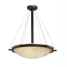 Justice Design Group GLA-9692-35-WTFR-DBRZ - 24&#34; Round Pendant Bowl w/ Ring