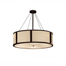 Justice Design Group PNA-9547-WAVE-DBRZ - Tribeca 48&#34; Drum Pendant