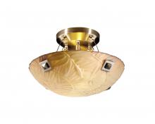 Justice Design Group PNA-9650-35-BMBO-NCKL-F4-LED2-2000 - 14&#34; LED Semi-Flush Bowl w/ Finials