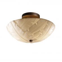 Justice Design Group PNA-9690-35-BANL-DBRZ-LED2-2000 - 14&#34; LED Semi-Flush Bowl
