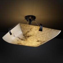 Justice Design Group FAL-9631-25-MBLK-LED3-3000 - 18&#34; LED Semi-Flush Bowl w/ Tapered Clips