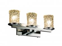 Justice Design Group GLA-8773-16-CLRT-CROM-LED3-2100 - Dakota 3-Light Straight-Bar LED Bath Bar