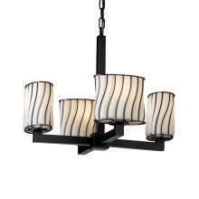 Justice Design Group WGL-8829-10-SWCB-NCKL - Modular 4-Light Chandelier