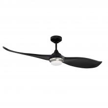 Kendal AC22252-BLK/SN - DEUCE 52 in. LED Black & Satin Nickel DC motor Ceiling Fan