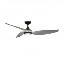 Kendal AC22752-BLK/SN-CF - VIRTUA 52 in. LED Black & Satin Nickel DC motor Ceiling Fan with WaterGraphiX blades