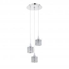 Kendal PF61-3LPA-CH - LUSTRA series 3-Light Chrome Pendant Pan