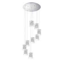 Kendal PF63-9LPA-CH - Politan series 9-Light Chrome Pendant Pan