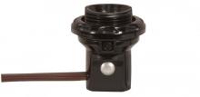 Satco Products Inc. 80/1473 - Phenolic Threaded Candelabra Socket With Leads / Rings; 1-1/4&#34; With Shoulder and Phenolic Ring;