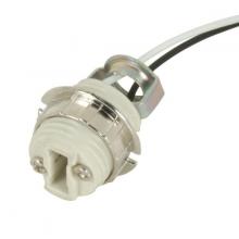 Satco Products Inc. 80/1589 - Threaded G-9 Porcelain Socket; 21&#34; Leads; With Ring; UL 10362 Leads; 1/8 IP Hickey Inside