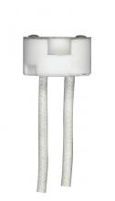 Satco Products Inc. 80/2165 - Porcelain Halogen Round Socket; 18&#34; Leads; G4-GX5.3-GY6.35 Base; SF-1 200C Leads; 3/8&#34;