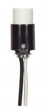 Satco Products Inc. 80/2385 - Candelabra Socket With Leads; 1-7/8&#34; Height; 3/4&#34; Diameter; 24&#34; #18 SF-1 B/W Leads 205C;